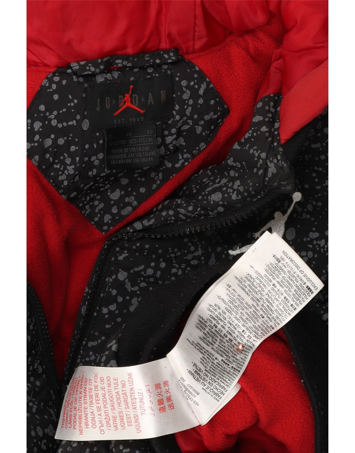 JORDAN Boys Hooded Padded Jacket 13-14 Years XL  Black Flecked Polyester