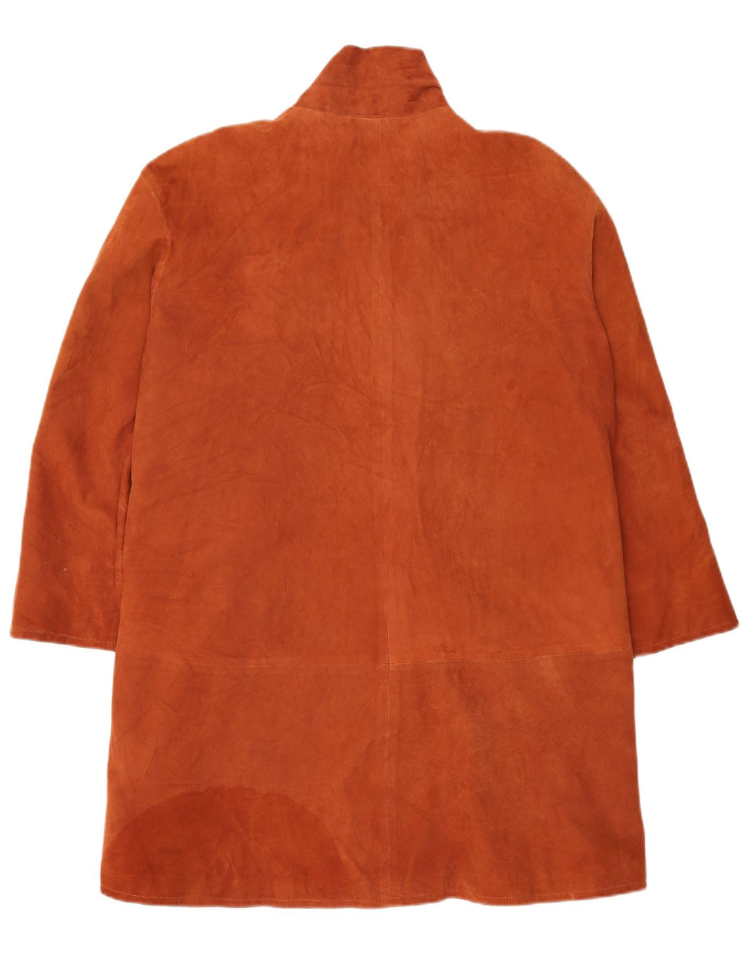 Vintage Womens Oversized Suede Overcoat IT 42 Medium Brown Leather