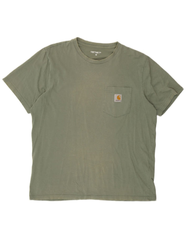 Carhartt Mens T-Shirt Top Medium Green Cotton