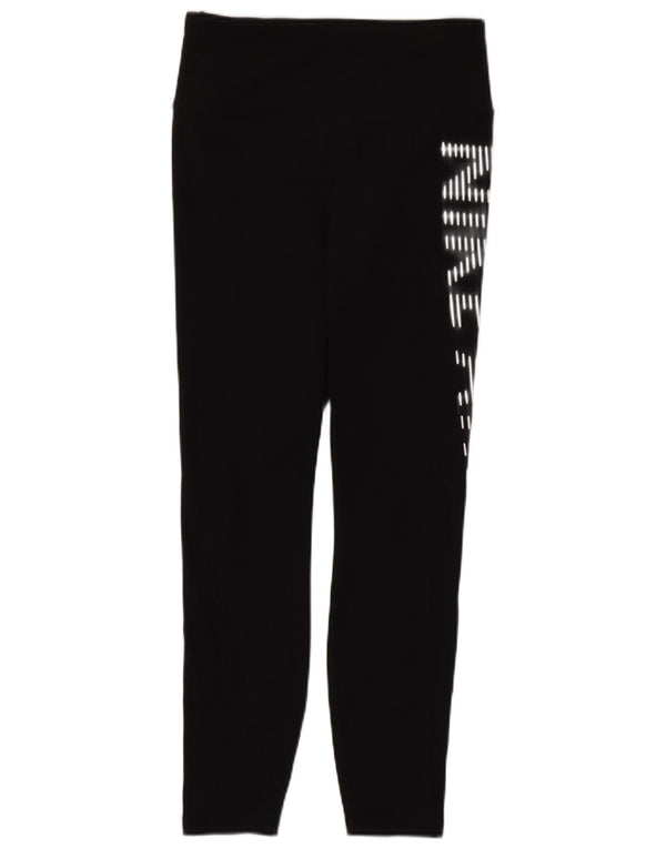 Nike Womens Dri Fit Graphic Leggings UK 8 Small Black