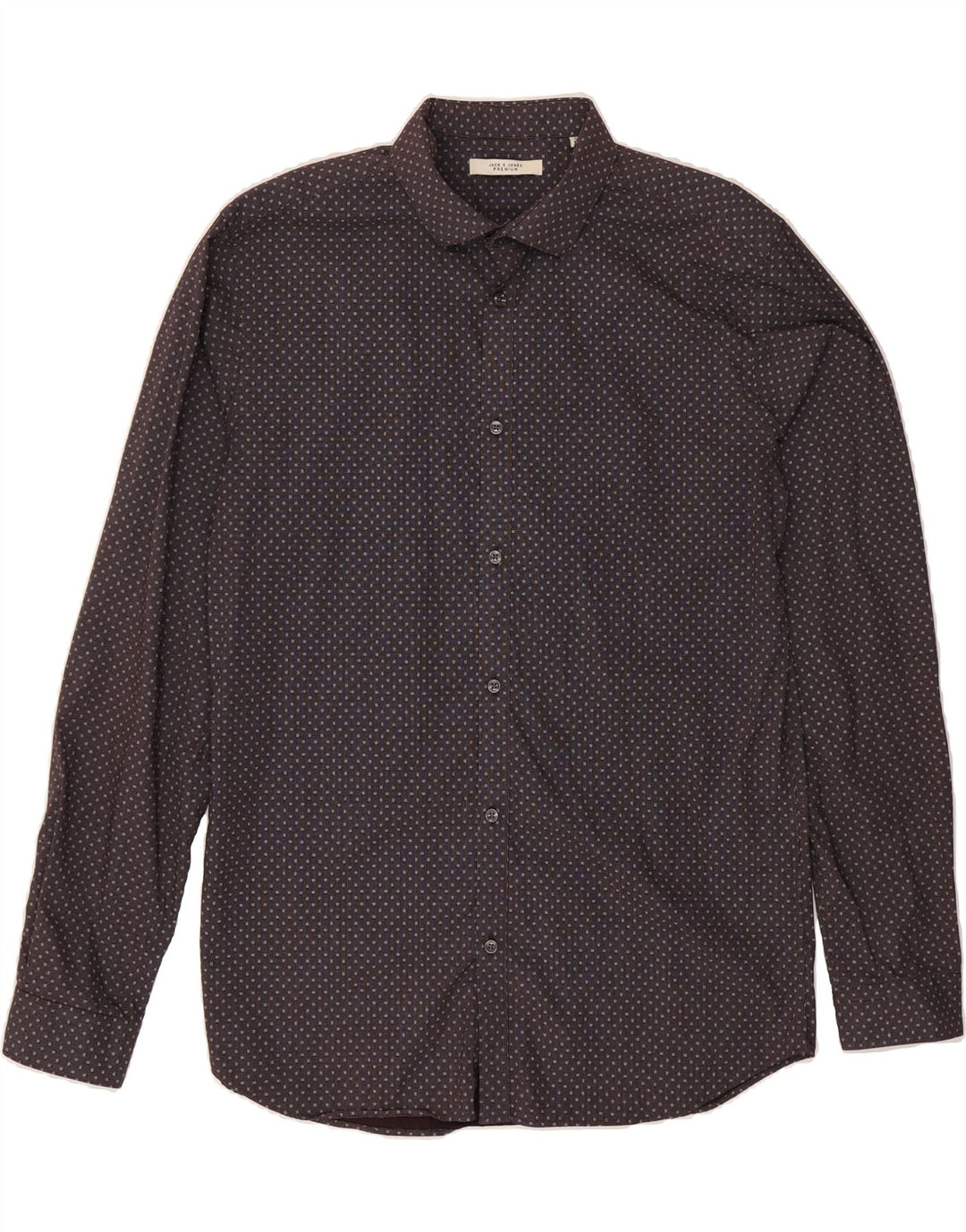 JACK & JONES Mens Shirt Size 42 Large Red Spotted Cotton Vintage Jack & Jones and Second-Hand Jack & Jones from Messina Hembry 
