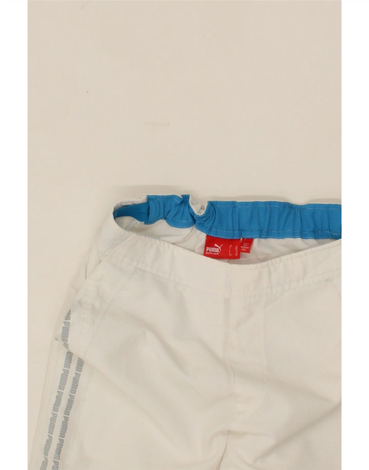PUMA Boys Graphic Bermuda Shorts 11-12 Years W28 White Vintage Puma and Second-Hand Puma from Messina Hembry 
