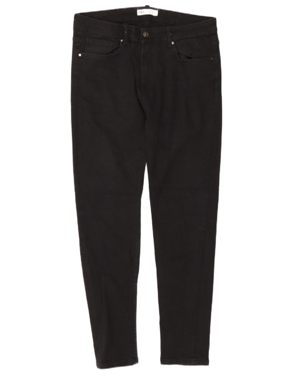 Zara Mens Slim Jeans W34 L27 Black Cotton