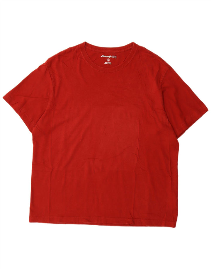 Eddie Bauer Mens T-Shirt Top XL Red Cotton