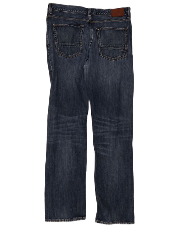 Tommy Hilfiger Mens Mercer Straight Jeans W34 L32 Navy Blue Cotton