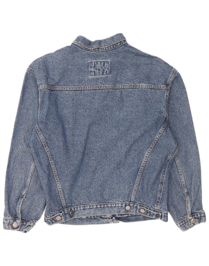 VINTAGE Mens Denim Jacket UK 40 Large Blue Cotton