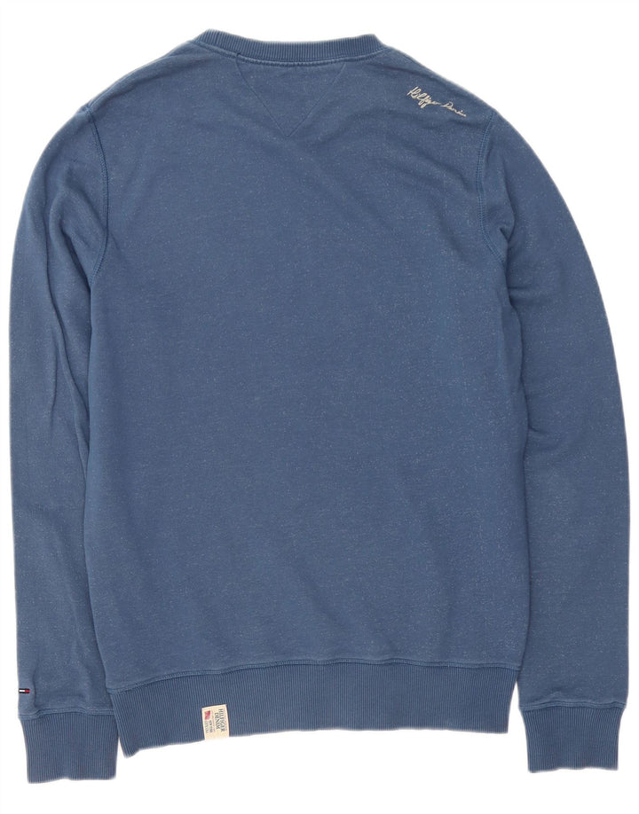 Tommy Hilfiger Mens Graphic Sweatshirt Jumper Medium Blue Cotton