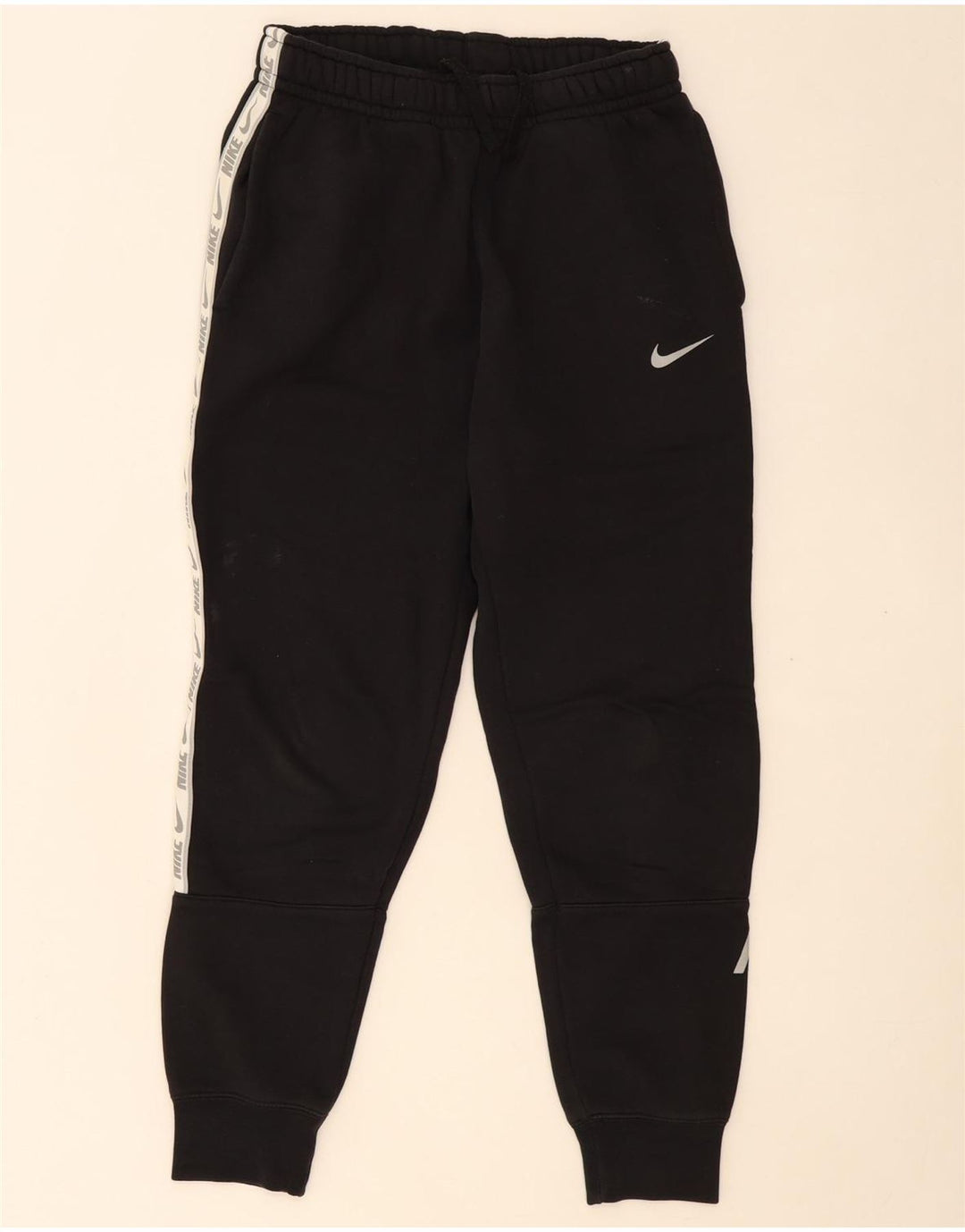 NIKE Mens Graphic Standard Fit Tracksuit Trousers Joggers XS Black Cotton