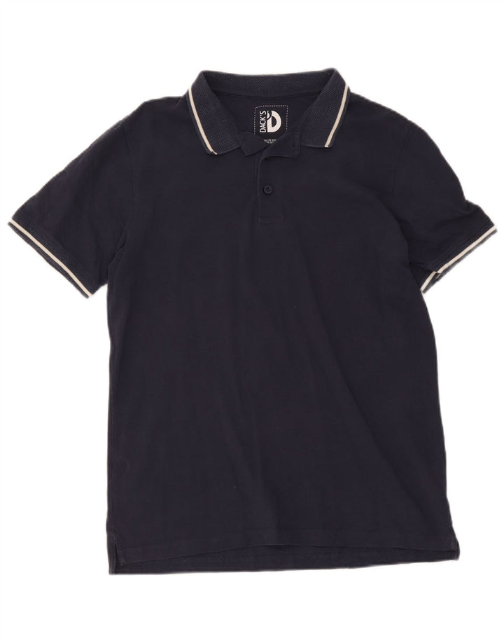 Dack's Mens Polo Shirt Medium Navy Blue Cotton