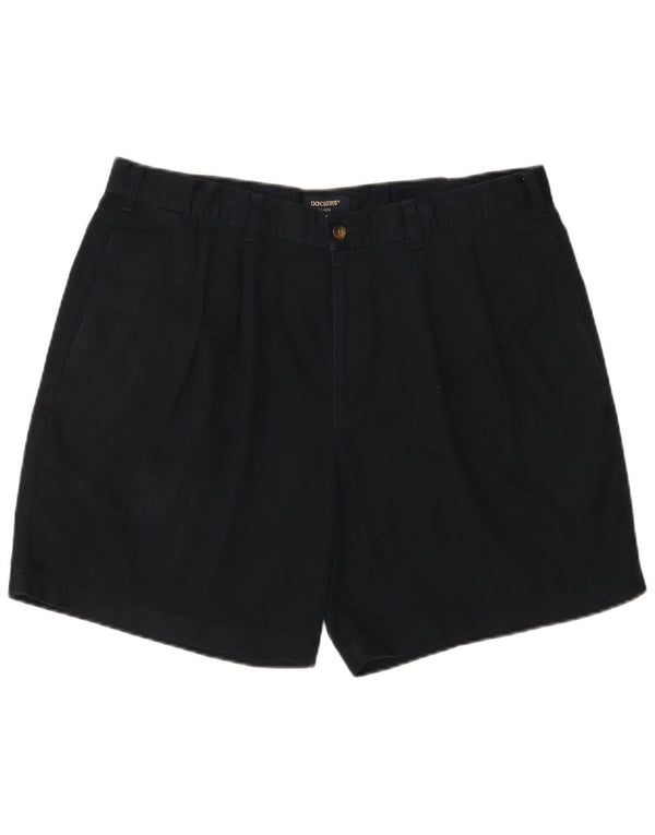 Dockers Mens Khakis Chino Shorts W38 XL Navy Blue Cotton