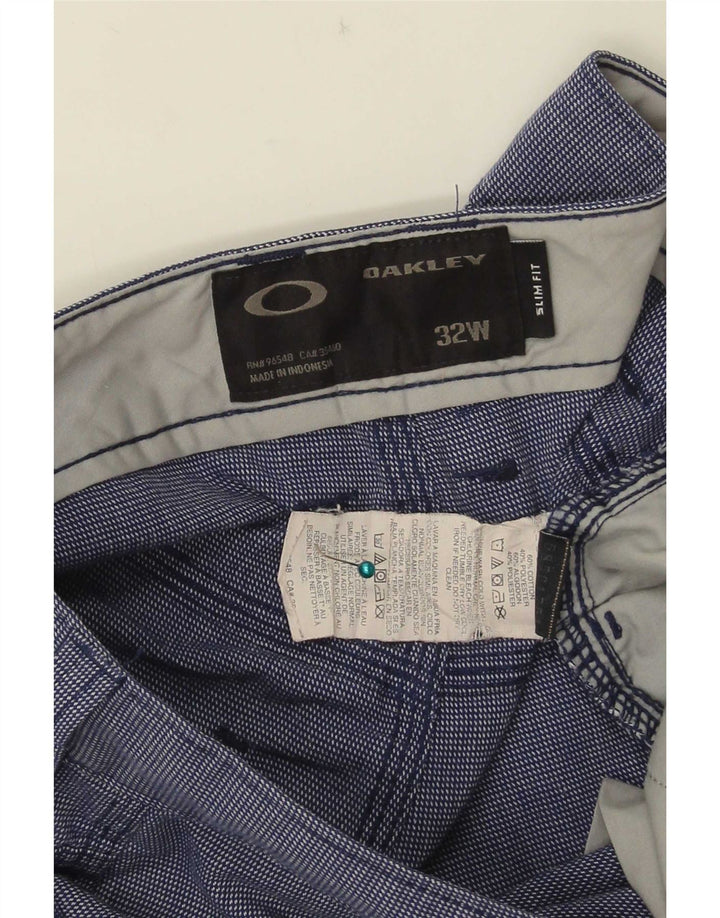 Oakley Mens Casual Shorts W32 Medium Blue Cotton