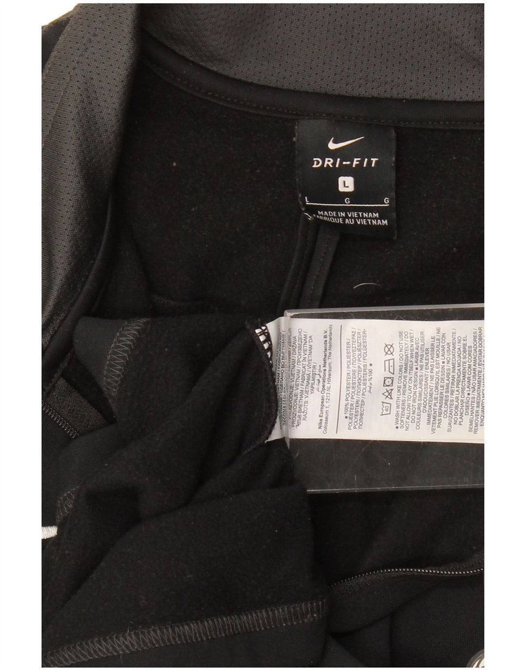 Nike Mens Tottenham Hotspur Zip Neck Pullover Tracksuit Top Large Black