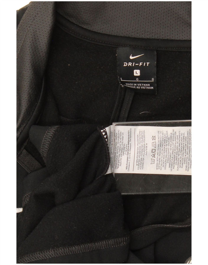 Nike Mens Tottenham Hotspur Zip Neck Pullover Tracksuit Top Large Black