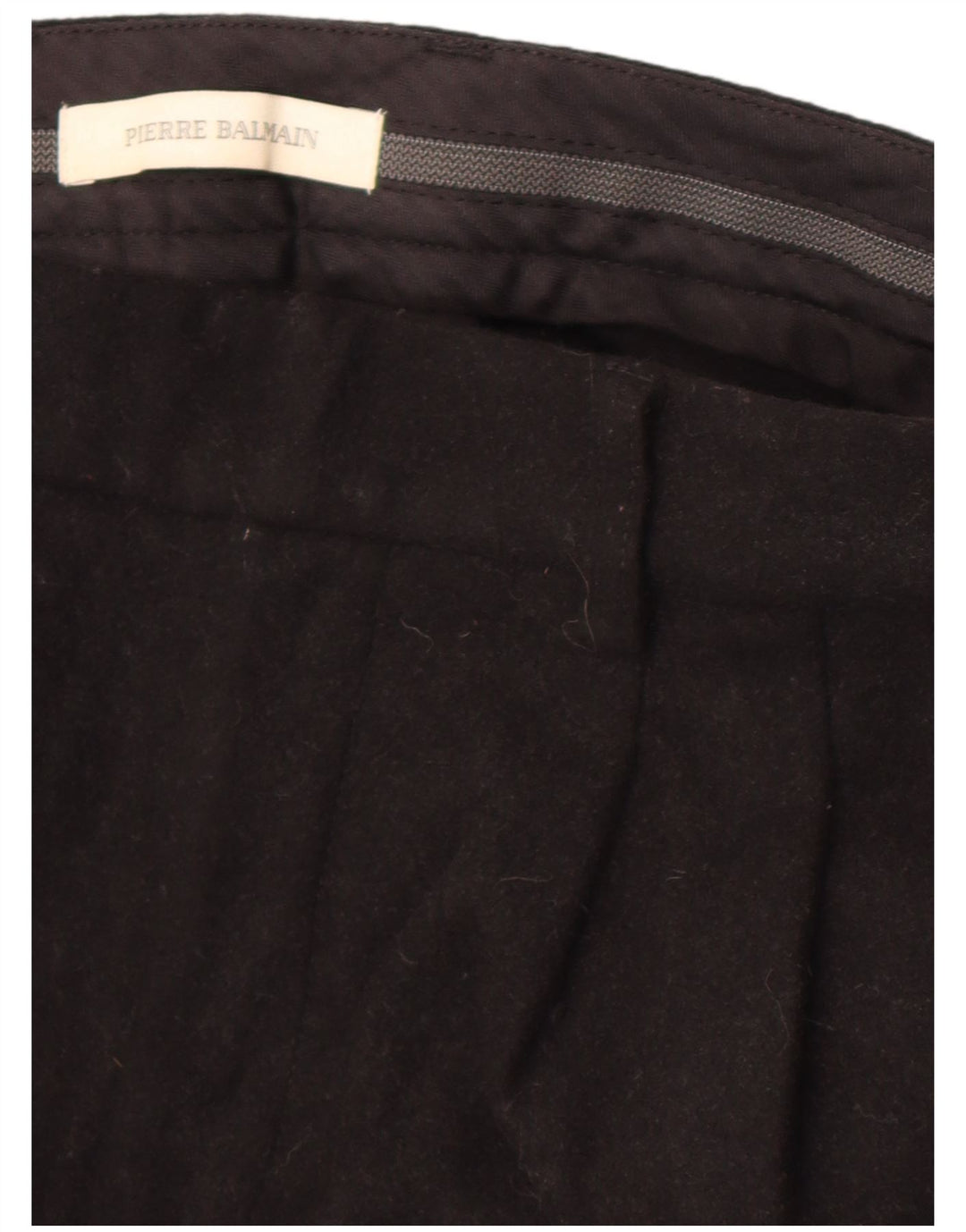 Pierre Balmain Mens Straight Suit Trousers W32 L27 Black Classic