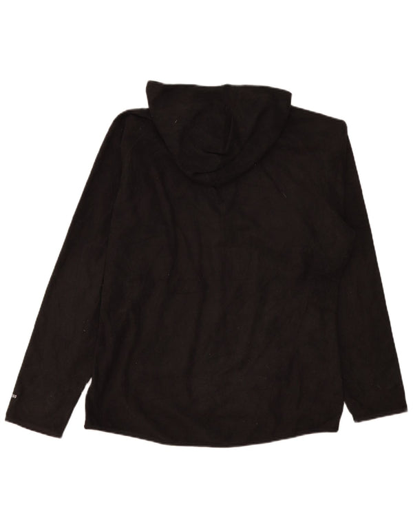 The North Face Womens Hooded Fleece Jacket UK 18 XL Black Polyester