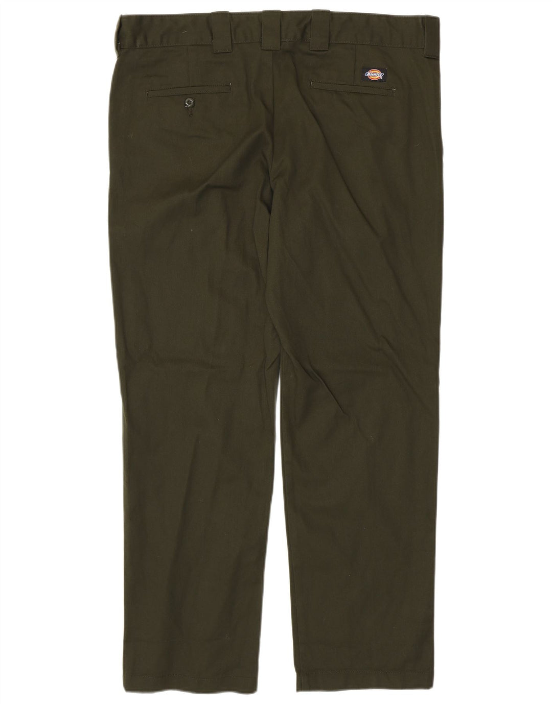 DICKIES Mens Slim Straight Chino Trousers W38 L32  Khaki Polyester