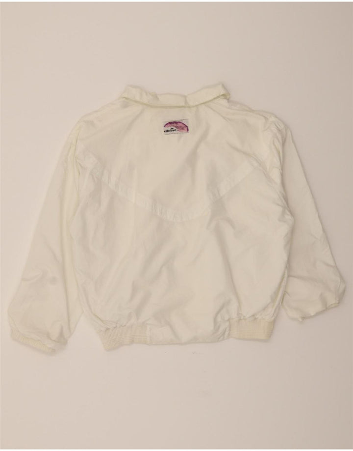 ELLESSE Womens Bomber Jacket UK 20 2XL Off White Floral Vintage Ellesse and Second-Hand Ellesse from Messina Hembry 