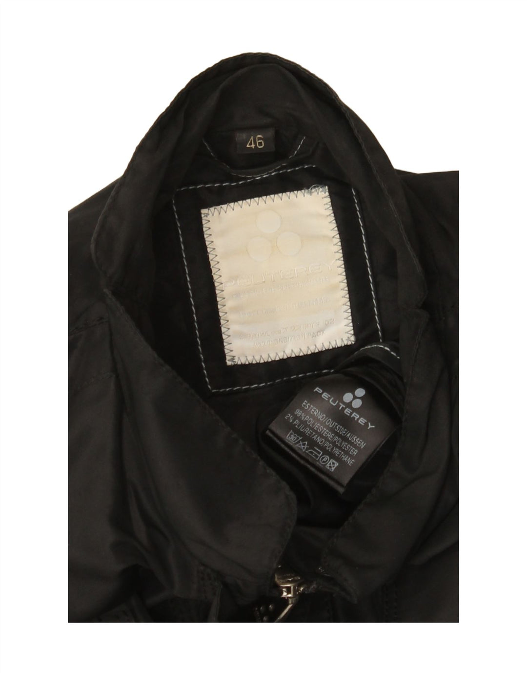 PEUTEREY Womens Utility Jacket IT 46 Large Black Polyester