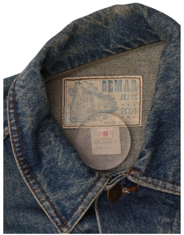 Vintage Mens Denim Jacket UK 36 Small Blue Cotton