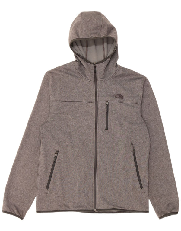 The North Face Mens Zip Hoodie Sweater Large Grey Polyester