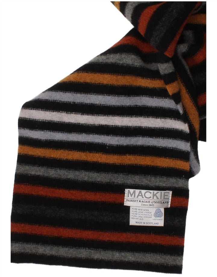 Robert Mackie Mens Rectangle Scarf One Size Multicoloured Striped Classic