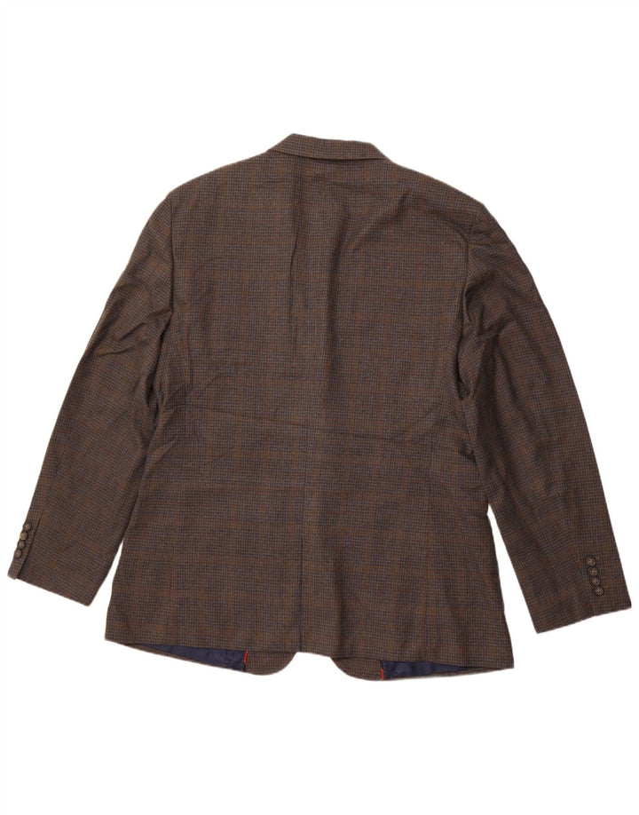 IZOD Mens 2 Button Blazer Jacket UK 42 XL Grey Check Polyester