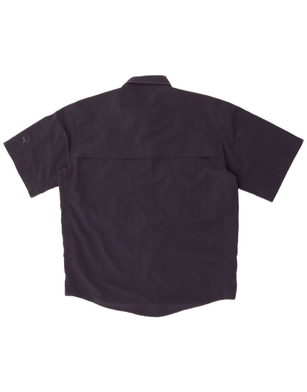 Puma Mens Short Sleeve Loose Fit Shirt Small Navy Blue Nylon