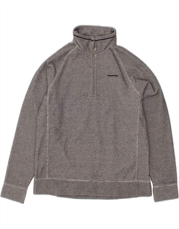 CRAGHOPPERS Mens Zip Neck Sweatshirt Jumper Large Grey Polyester Vintage CRAGHOPPERS and Second-Hand CRAGHOPPERS from Messina Hembry 