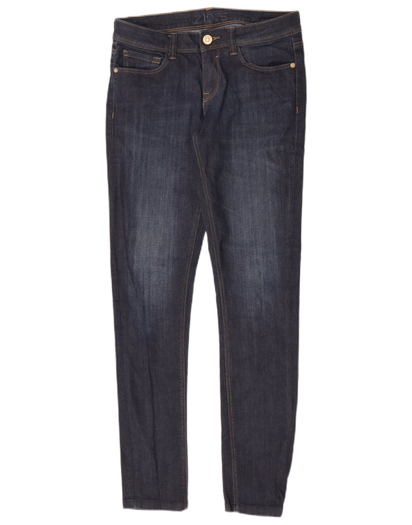 Zara Womens Skinny Jeans EU 38 Small W28 L30 Navy Blue Cotton