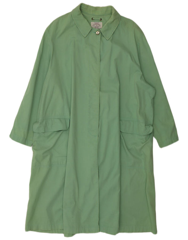 Armani Jeans Womens Oversized Overcoat UK 14 Large Green Cotton