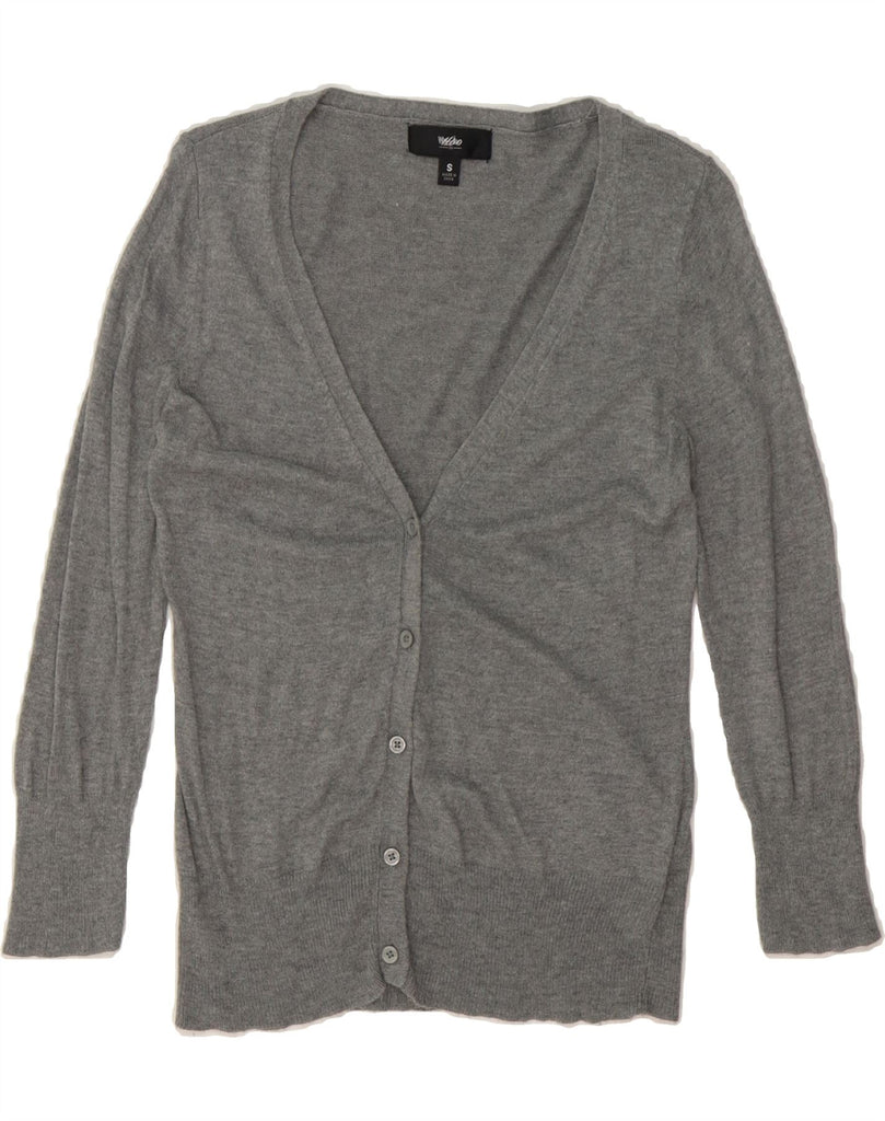 MOSSIMO Womens Cardigan Sweater UK 10 Small Grey Nylon Vintage Mossimo and Second-Hand Mossimo from Messina Hembry 