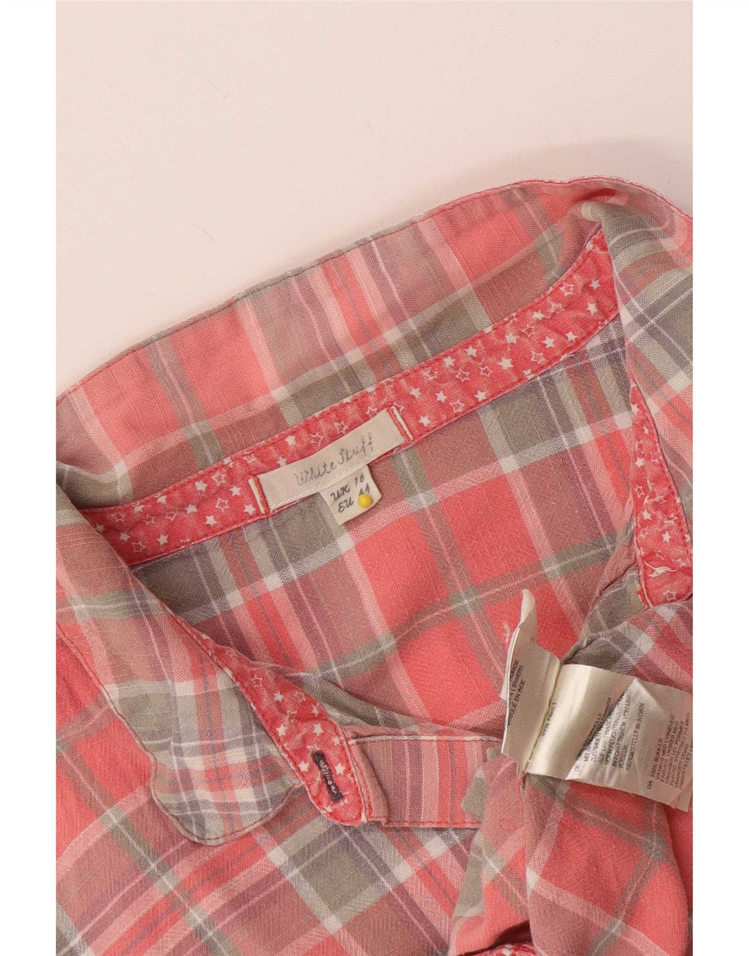 White Stuff Womens Shirt UK 16 Large Pink Check Cotton