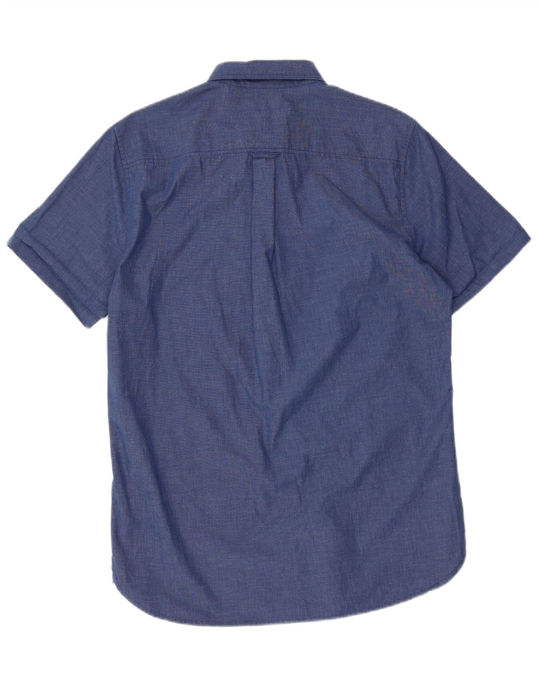 Superdry Mens Short Sleeve Shirt Small Blue Cotton