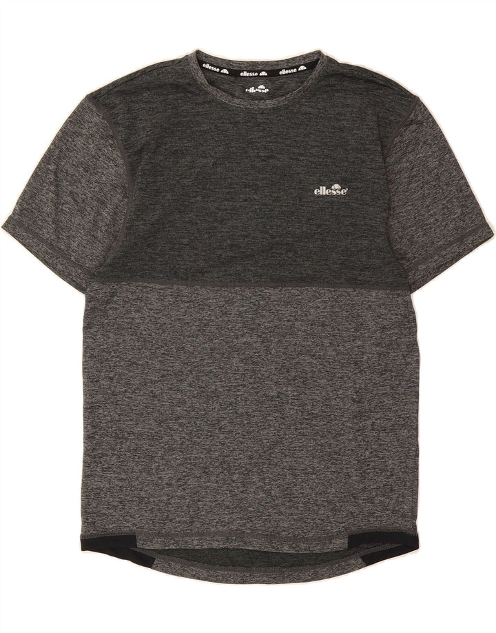 ELLESSE Mens T-Shirt Top Medium Grey Colourblock Polyester Vintage Ellesse and Second-Hand Ellesse from Messina Hembry 
