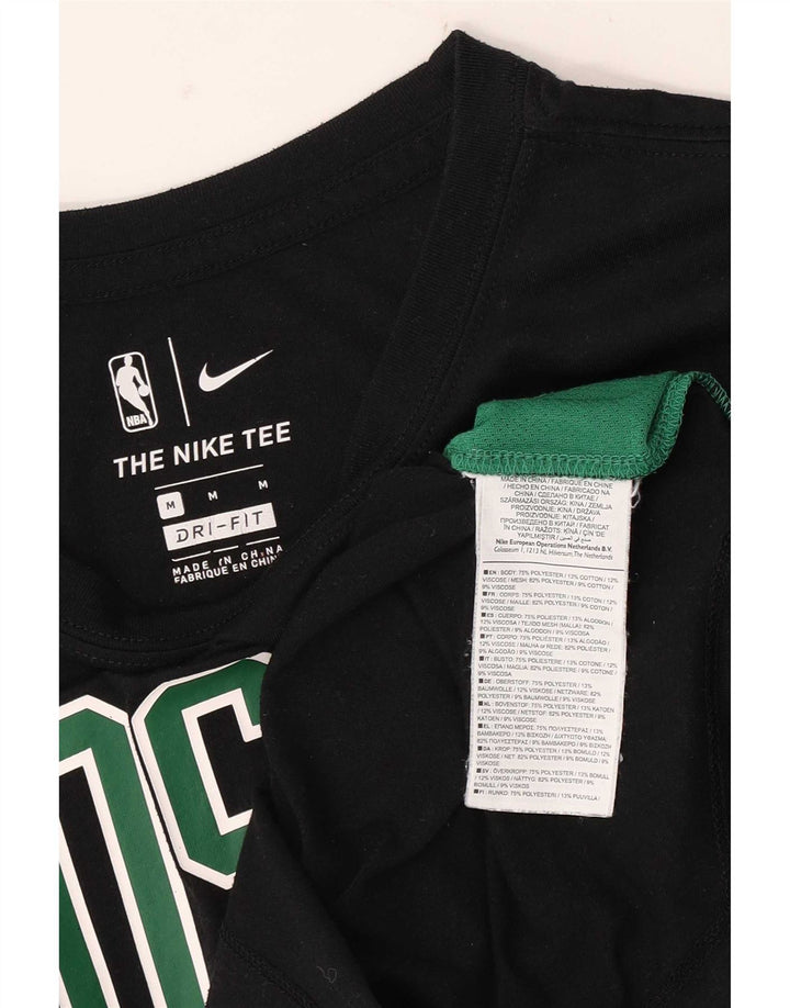Nike Mens Boston Celtics Graphic T-Shirt Top Medium Black Polyester