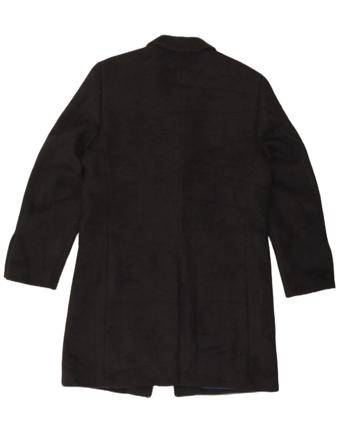 Marks & Spencer Mens Regular Fit Overcoat UK 40 Large Black Classic