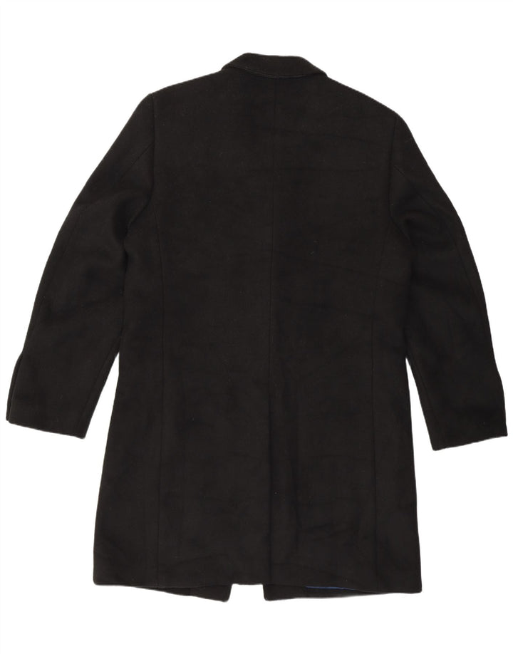 Marks & Spencer Mens Regular Fit Overcoat UK 40 Large Black Classic