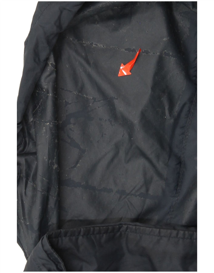 K-WAY Mens Hooded Rain Jacket UK 38 Medium Navy Blue Polyamide