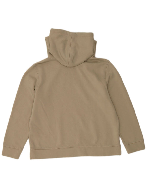 Tommy Hilfiger Womens Graphic Hoodie Jumper UK 16 Large Beige Cotton