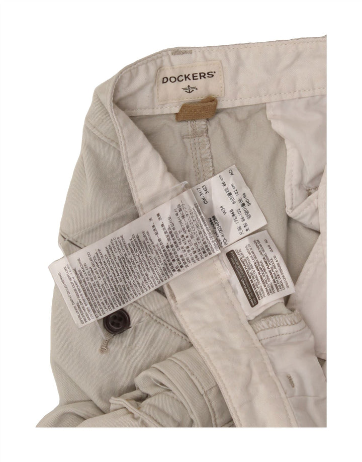 DOCKERS Mens Chino Shorts  W34 Large  Grey Cotton Vintage Dockers and Second-Hand Dockers from Messina Hembry 
