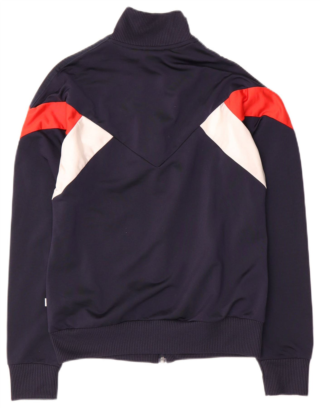 Adidas Womens Tracksuit Top Jacket UK 12 Medium Navy Blue Colourblock