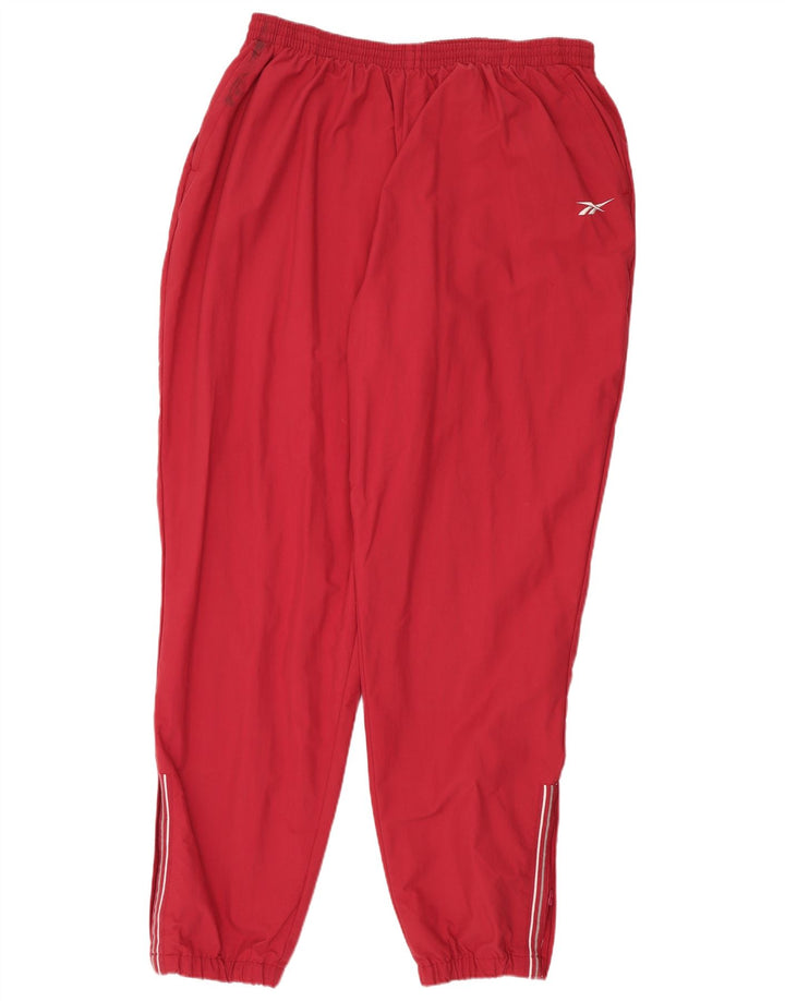 REEBOK Mens Tracksuit Trousers Joggers 2XL  Red Nylon
