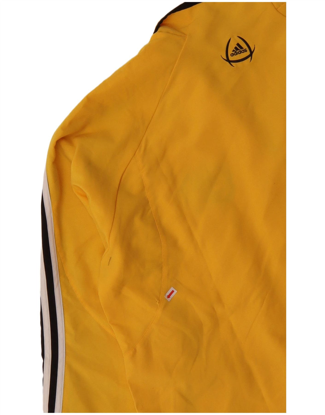 ADIDAS Mens Tracksuit Top Jacket UK 42 /44 Large Yellow Colourblock