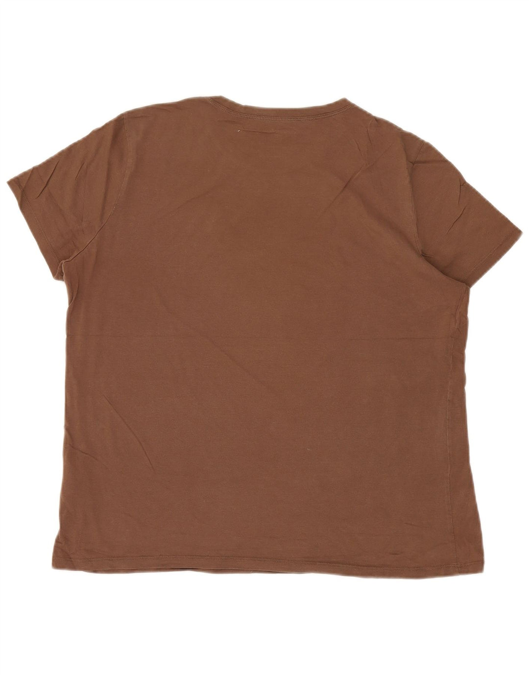 EDDIE BAUER Mens T-Shirt Top XL Brown Cotton