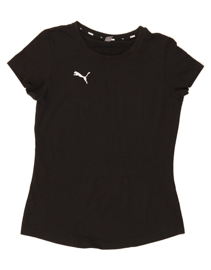 PUMA Womens T-Shirt Top UK 10 Small Black Vintage Puma and Second-Hand Puma from Messina Hembry 