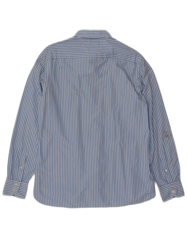 TOMMY HILFIGER Mens Shirt Medium Blue Striped Cotton