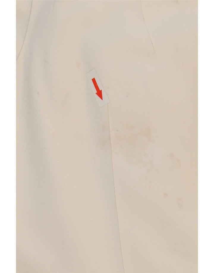 Zara Womens 1 Button Blazer Jacket UK 10 Small White Polyester