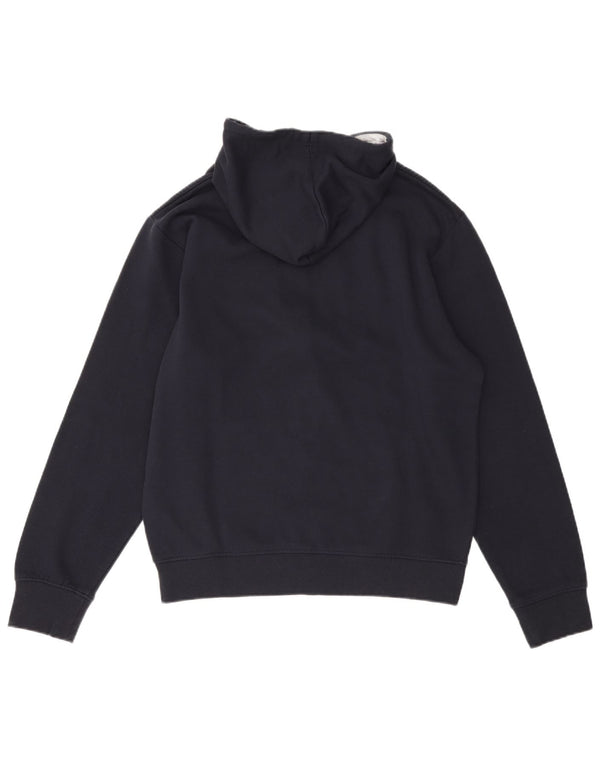 Guru Mens Graphic Zip Hoodie Sweater XL Navy Blue Polyester