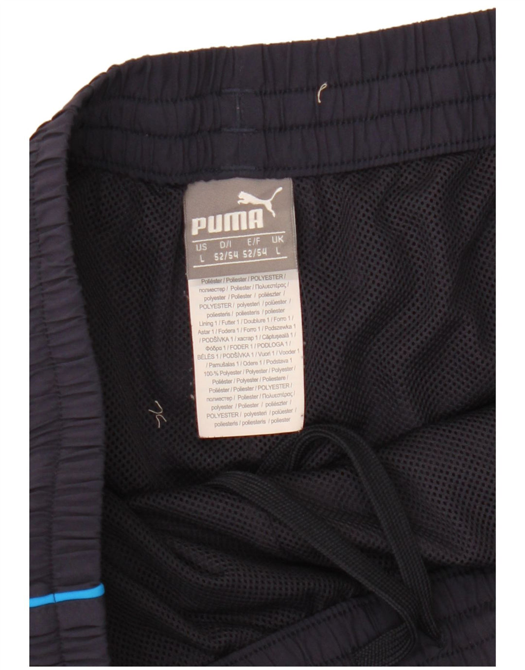 PUMA Mens Tracksuit Trousers Joggers Large  Navy Blue Polyester