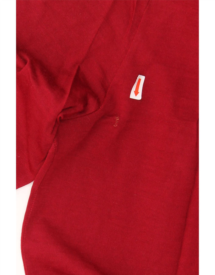 VINTAGE Mens Pullover Shirt Size 40 15 1/2 Medium Red Virgin Wool